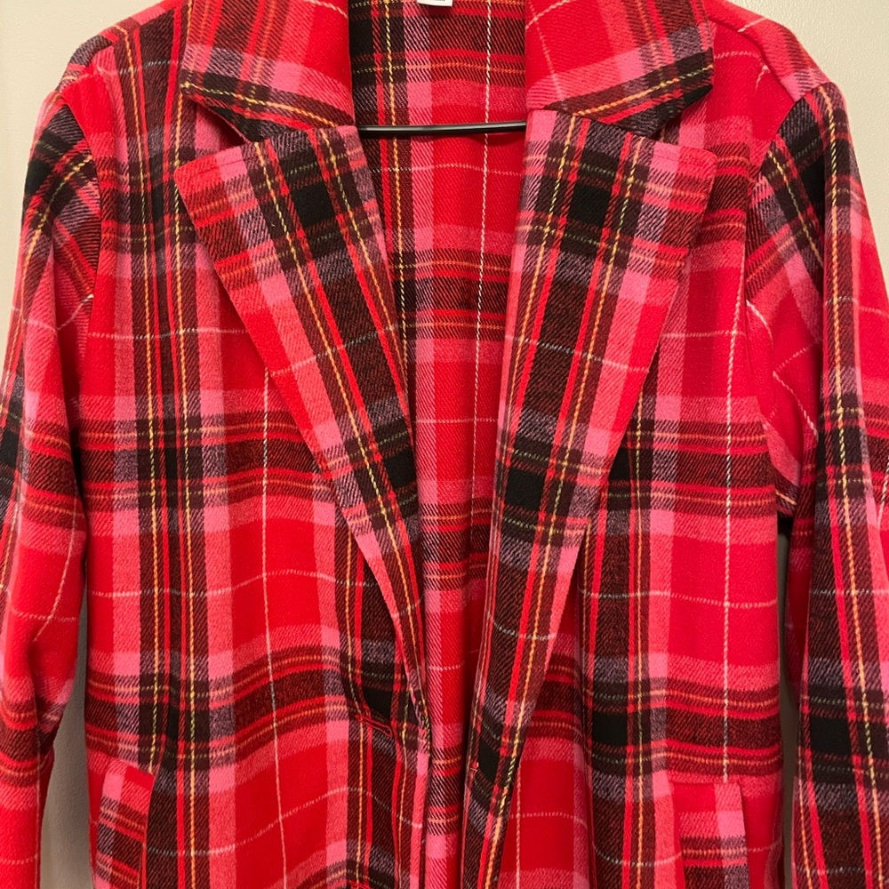Plaid Women's Jacket - Red and Black